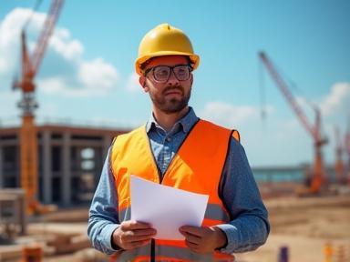Britannia project manager overseeing construction site